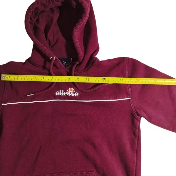Ellesse Women's Hoodie Sweatshirt - Size XS - Burgundy - Picture 6 of 8